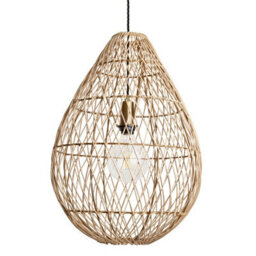 Industville Coastal Rattan Ceiling Pendant Light - 16 Inch - Drop, Natural - thumbnail 1