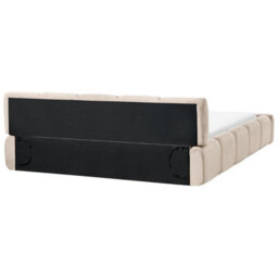 Beliani Bed Fabric Orville 180 X 200 Cm (Eu Super King) Taupe - thumbnail 6