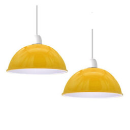 Easy Fit Light Shade Vintage 2 Pack Of Metal 21Cm Dome Ceiling Light Shade Pendant Light Lampshade For Kitchen - thumbnail 1