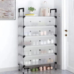 6 Tier Large Shoe Rack Storage Cabinet Organizer Shelf Stand Dustproof Home Shoes Rack - thumbnail 1