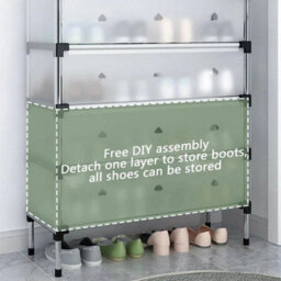 6 Tier Large Shoe Rack Storage Cabinet Organizer Shelf Stand Dustproof Home Shoes Rack - thumbnail 3