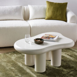 Beliani White Oval Coffee Table 100 X 70 X 40 Cm Mdf Top Pvc Legs - thumbnail 2