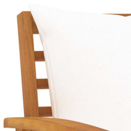 Walplus Garden Bench 120 Cm With Cream Cushion Solid Wood Acacia - thumbnail 5