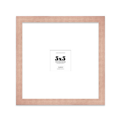 "5X5"" Bronze Picture Frame - 5X5"" Square Frame With 1X1"" Mount For 5X5""/1X1"" Pictures Art Deco Style Room Decor, 1 Pack" - image 1