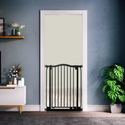 Bettacare Extra Tall Curved Top Dog Gate, 143Cm - 152Cm, Matt Black, Extra Tall 100Cm In Height, Pressure Fit Pet Gate - thumbnail 9