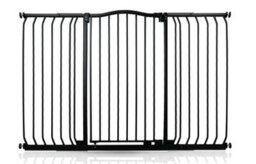 Bettacare Extra Tall Curved Top Dog Gate, 143Cm - 152Cm, Matt Black, Extra Tall 100Cm In Height, Pressure Fit Pet Gate
