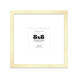 "8X8"" Gold Picture Frame - 8X8"" Square Frame With 5X5"" Mount For 8X8""/5X5"" Pictures Art Deco Style Room Decor, 1 Pack" - thumbnail 1