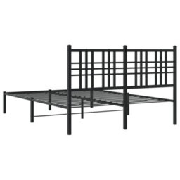 Berkfield Metal Bed Frame Without Mattress With Headboard Black 120X200Cm - thumbnail 6
