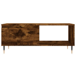 Berkfield Modern Coffee Table Smoked Oak 90X50X36.5 Cm Engineered Wood - thumbnail 5