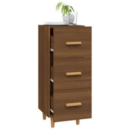 Berkfield Sideboard Brown Oak 34.5X34X90 Cm Engineered Wood - thumbnail 4