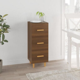 Berkfield Sideboard Brown Oak 34.5X34X90 Cm Engineered Wood - thumbnail 1