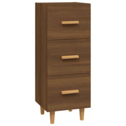 Berkfield Sideboard Brown Oak 34.5X34X90 Cm Engineered Wood - thumbnail 2