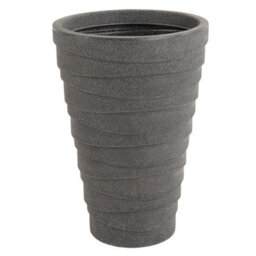 Charles Bentley Pair Of Tall Trojan Round Charcoal Planters (Dia. 38Cm) Pot - thumbnail 4