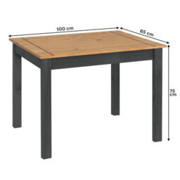Mercers Furniture Corona Charcoal Budget Dining Set Table And 4 Chairs Solid Wood Pine Wooden Dark Grey Small Kitchen - thumbnail 7