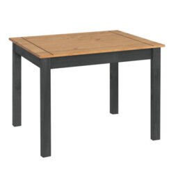 Mercers Furniture Corona Charcoal Budget Dining Set Table And 4 Chairs Solid Wood Pine Wooden Dark Grey Small Kitchen - thumbnail 3