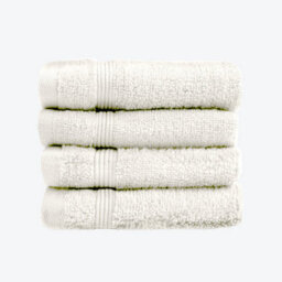 Allure Bath Fashions Luxury Zero Twist Egyptian Cotton 4 Pack Face Cloths - Cream