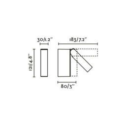 Luminosa Lighting Luminosa Cronos Led Reading Wall Light Brushed Aluminium 2700K - thumbnail 2