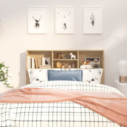 Berkfield Headboard Cabinet Sonoma Oak 120X19X103.5 Cm - thumbnail 3