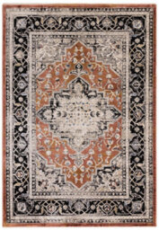 Terracotta Luxurious Traditional Bordered Easy To Clean Rug For Living Room Bedroom & Dining Room-200Cm X 290Cm - thumbnail 6