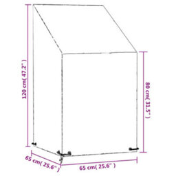 Vidaxl Graden Chair Cover 8 Eyelets 65X65X80/120 Cm Polyethylene Garden Chair Covers - thumbnail 9