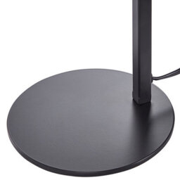 Beliani Black Iron Table Lamp 49Cm Polyester Drum Shade Modern Bedside Light - thumbnail 6