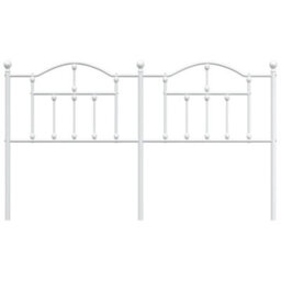Berkfield Metal Headboard White 180 Cm - thumbnail 3