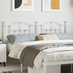 Berkfield Metal Headboard White 180 Cm - thumbnail 1