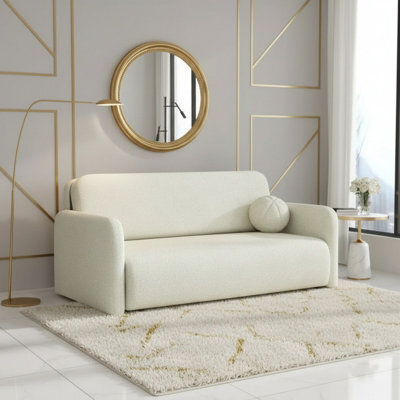 Viva Sun Iv Living Room Sofa Bed Sleeper Chair With Storage Compartment Metal Legs Chipboard 170X103X85Cm White - image 1