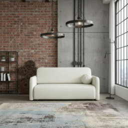 Viva Sun Iv Living Room Sofa Bed Sleeper Chair With Storage Compartment Metal Legs Chipboard 170X103X85Cm White - thumbnail 2