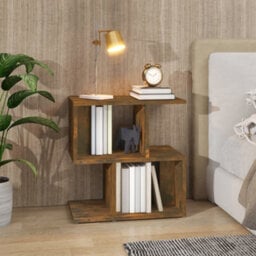 Berkfield Bedside Cabinet Smoked Oak 50X30X51.5 Cm Engineered Wood - thumbnail 1
