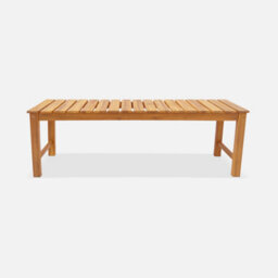 Sweeek. 2 To 3-Seater Bench In Acacia Wood 140Cm Cartama Natural 140X35X45 Cm - thumbnail 4