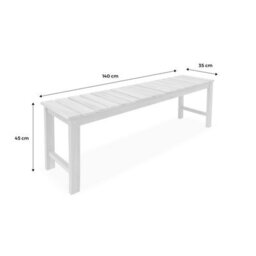 Sweeek. 2 To 3-Seater Bench In Acacia Wood 140Cm Cartama Natural 140X35X45 Cm - thumbnail 7