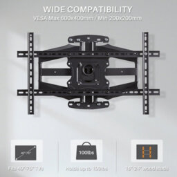 Sylvox Outdoor Tv Tilt And Swivel Wall Mount - thumbnail 4