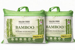 Molten Creek Bamboo Memory Foam Pillow, Shredded Filling, Hypoallergenic Neck Support, 48X74Cm (2) - thumbnail 1