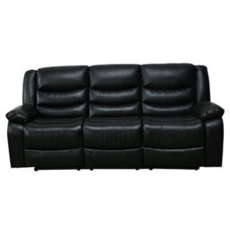 Furniture in Fashion Sorreno Bonded Leather Recliner 3 Seater Sofa In Black - thumbnail 5