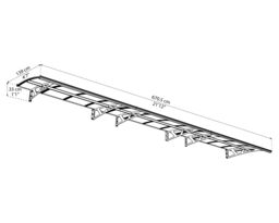 Canopia By Palram Amsterdam 6690 Grey Door Canopy, (H)33Cm (W)670.5Cm (D)13.9Cm - thumbnail 3