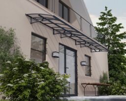 Canopia By Palram Amsterdam 6690 Grey Door Canopy, (H)33Cm (W)670.5Cm (D)13.9Cm - thumbnail 2