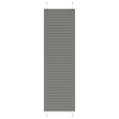 Walplus Pleated Blind Anthracite 60X200 Cm Fabric Width 59.4 Cm Polyester - image 1