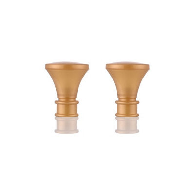 Lister Cartwright 19mm Curtain Pole Ends Finials Pack Of 2 Adjustable Screws Available In Colours Light Bronze (Plastic Bell Finials)