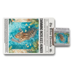 Benjamin Tate Design Placemat And Coaster Set Wood Base Designer Artwork Limited - thumbnail 1