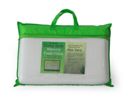 ARLinens Aloe Vera Pillow Memory Foam Filled With Removable Zipped Cover Anti Allergenic Bounce Back Pillows - thumbnail 7