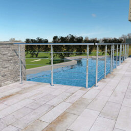 AVER-GROWTH Silver Stainless Steel Handrail Kit With 5 Horizontal Bars,dimensions:200Cm Wide X106Cm High - thumbnail 2
