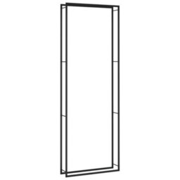 Vidaxl Firewood Rack Matt Black 110X28X312 Cm Steel Firewood Racks - thumbnail 1