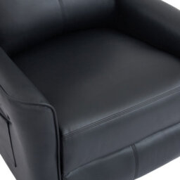 More4Homes Madrid Manual Recliner Air Leather Chair (Black) - thumbnail 6