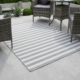 Garden Greatness Stylish Outdoor Woven Rug Large Stripe - thumbnail 1