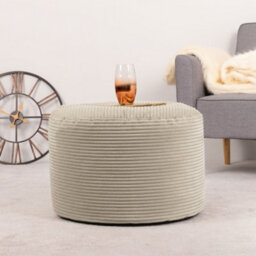icon Milano Beanbag Footstool Corduroy Natural Beige - thumbnail 2