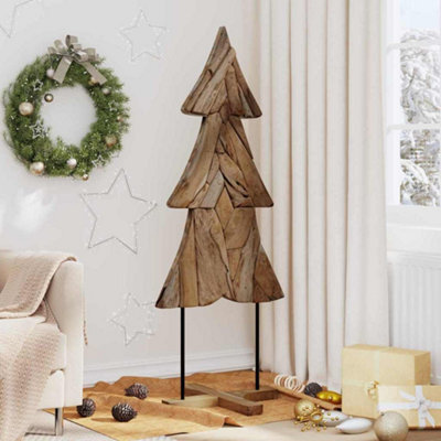 Vidaxl Christmas Tree With Stand Brown 150 Cm Solid Teak Wood - image 1