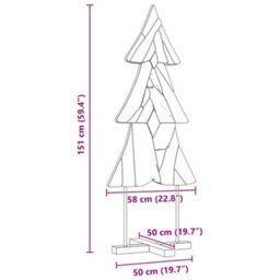 Vidaxl Christmas Tree With Stand Brown 150 Cm Solid Teak Wood - thumbnail 3