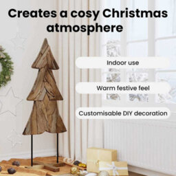 Vidaxl Christmas Tree With Stand Brown 150 Cm Solid Teak Wood - thumbnail 9