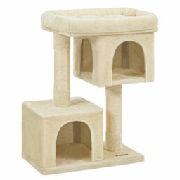 LEDREM 84 Cm Cat Tree, Plush Cat Tower, Perfect Cat Tree With Large Cat Perch, 2 Cat Caves, Thick Cat Scratching Post, Cat Furniture - thumbnail 2